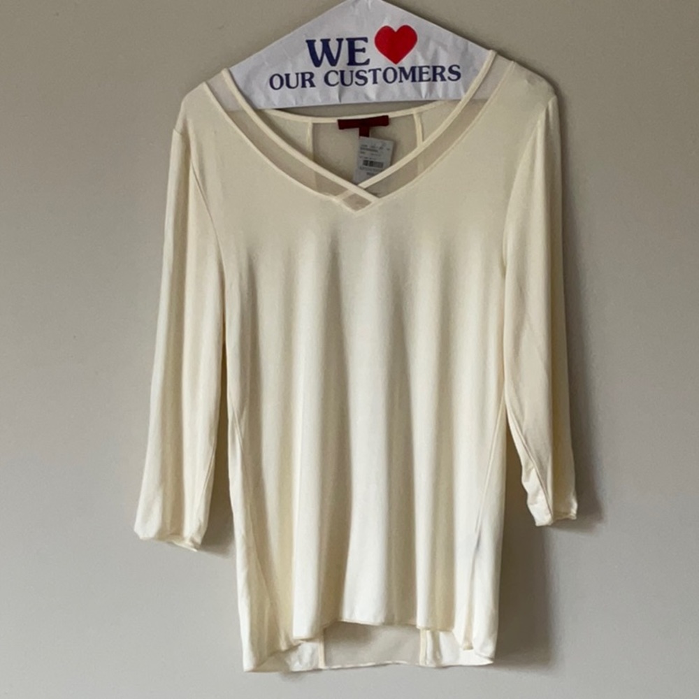 Ivory color top, Size:S